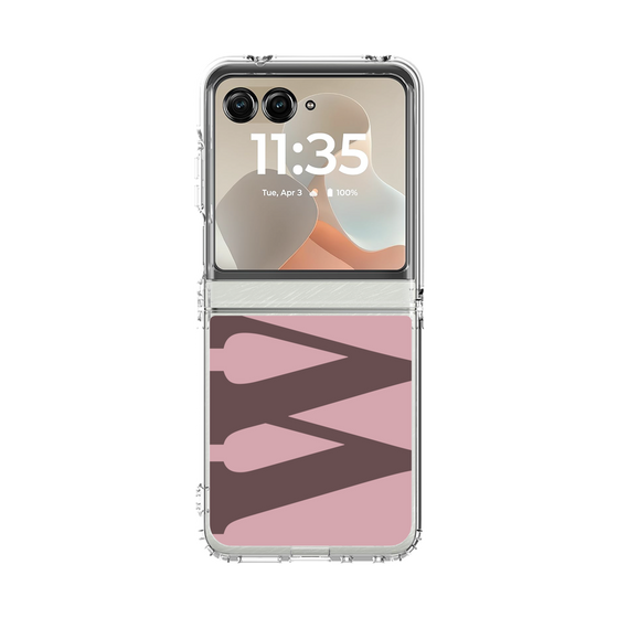 クリアケース［ オリジナル - initial color - W dusty pink ］