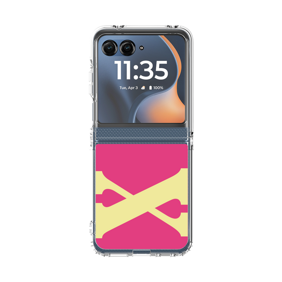 クリアケース［ オリジナル - initial color - X pink ］