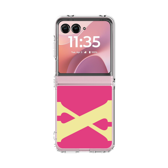 クリアケース［ オリジナル - initial color - X pink ］