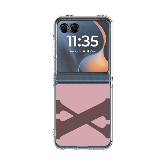 クリアケース［ オリジナル - initial color - X dusty pink ］