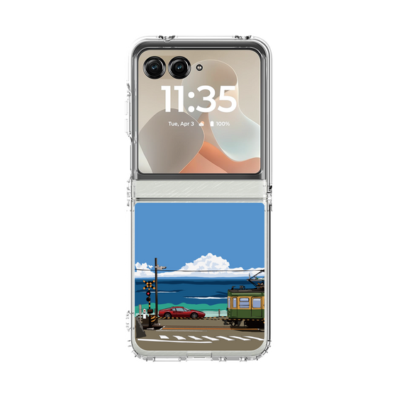 クリアケース［ スタジオアレック 湘南物語 - 江ノ電とフェラーリ328GT ］