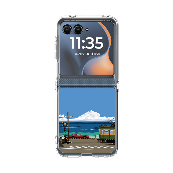 クリアケース［ スタジオアレック 湘南物語 - 江ノ電とフェラーリ328GT ］