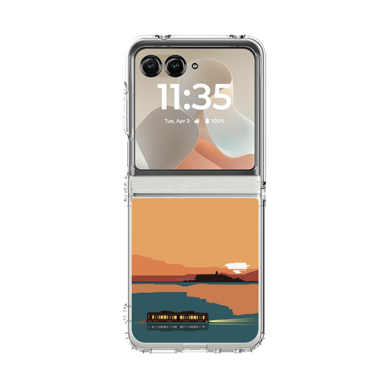 クリアケース［ スタジオアレック 湘南物語 - 夕日と江ノ電 ］