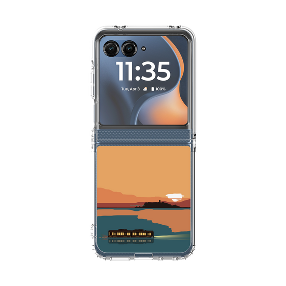 クリアケース［ スタジオアレック 湘南物語 - 夕日と江ノ電 ］