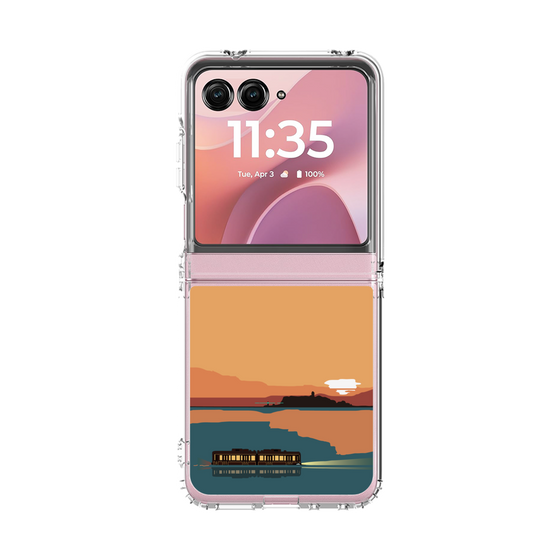 クリアケース［ スタジオアレック 湘南物語 - 夕日と江ノ電 ］