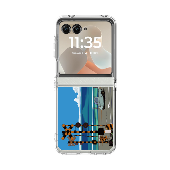 クリアケース［ スタジオアレック 湘南物語 - オート三輪と水平線 ］