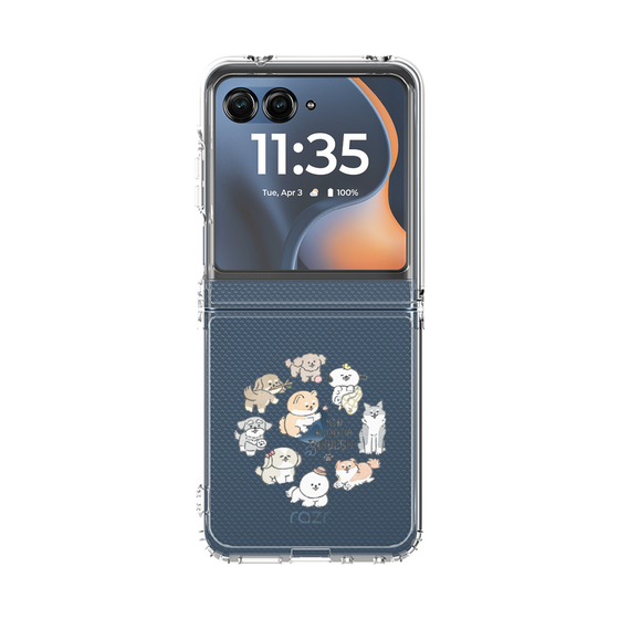 クリアケース［ こんにちは、いぬです - みんなそろって - クリア ］