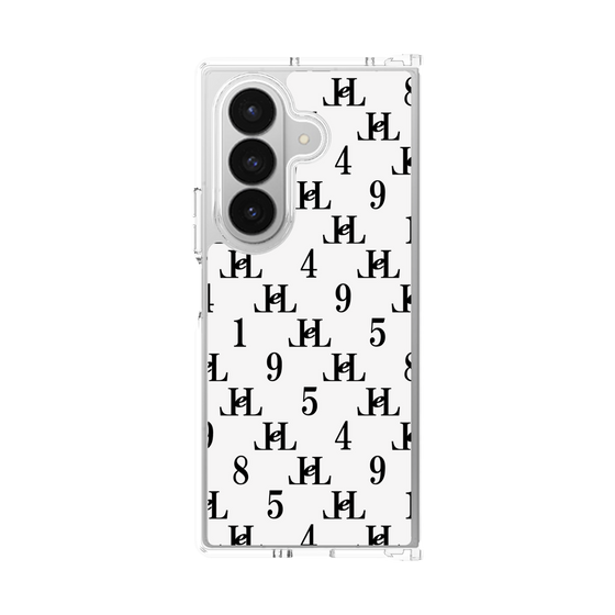 クリアケース［ Chell classy - Monogram - White ］