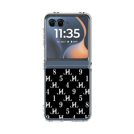 クリアケース［ Chell classy - Monogram - Black ］