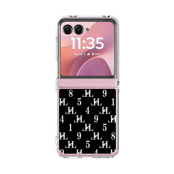 クリアケース［ Chell classy - Monogram - Black ］