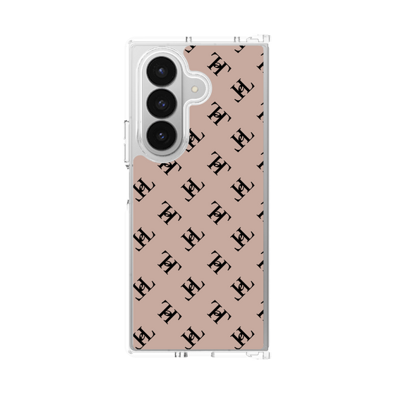 クリアケース［ Chell classy - Logo - Beige ］