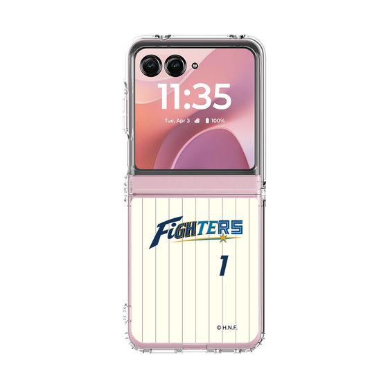 クリアケース［ 北海道日本ハムファイターズ - 50周年限定ユニフォーム#1 SHINJO - 表 ］