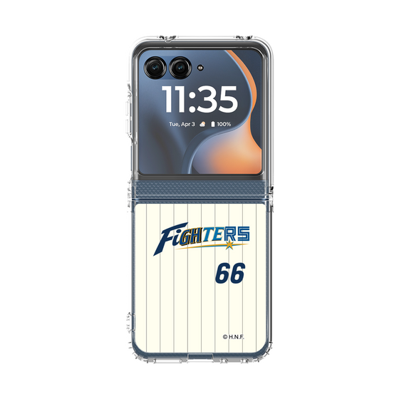 クリアケース［ 北海道日本ハムファイターズ - 50周年限定ユニフォーム#66 MANNAMI - 表 ］