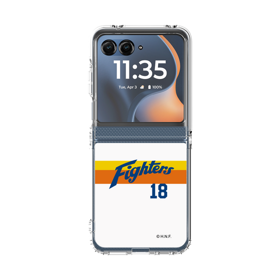 クリアケース［ 北海道日本ハムファイターズ - 1982復刻レプリカ#18 YAMASAKI - 表 ］