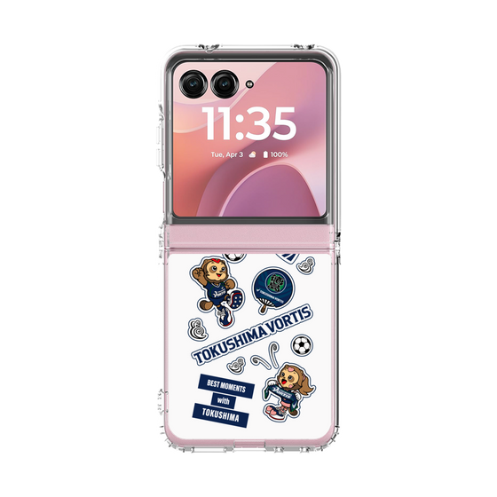 クリアケース［ 徳島ヴォルティス - ステッカー - WHITE ］