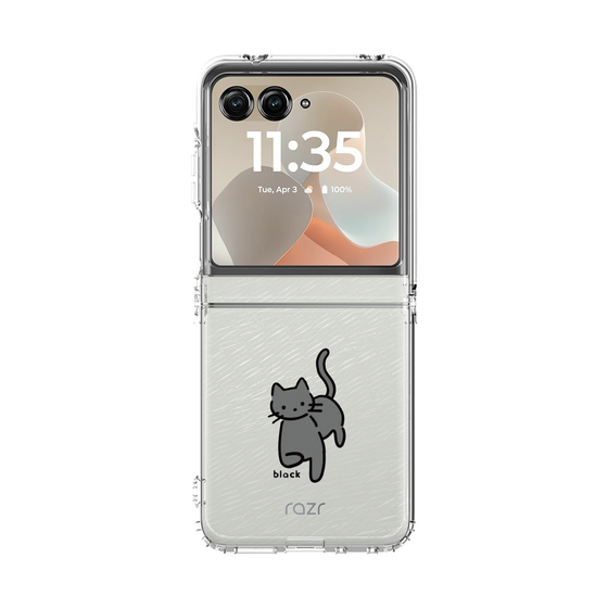 クリアケース［ オリジナル - CASEPLAYネコ - black ］