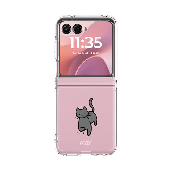 クリアケース［ オリジナル - CASEPLAYネコ - black ］