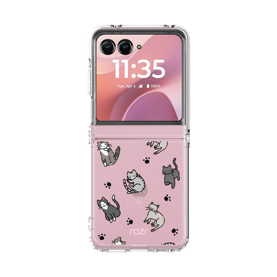 クリアケース［ オリジナル - CASEPLAYネコ総柄 - color ］