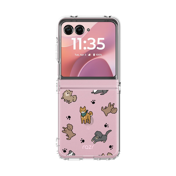 クリアケース［ オリジナル - CASEPLAYイヌ総柄 - color ］