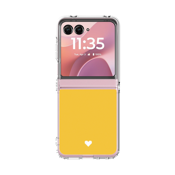 クリアケース［ オリジナル - 推し色ハート - イエロー ］
