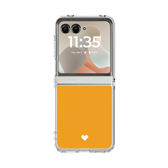 クリアケース［ オリジナル - 推し色ハート - オレンジ ］