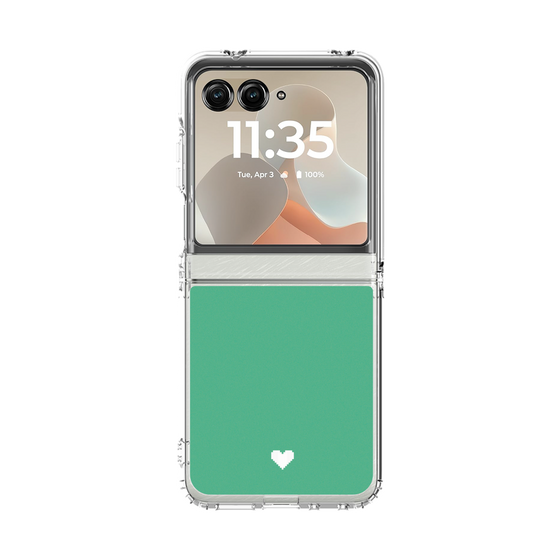 クリアケース［ オリジナル - 推し色ハート - グリーン ］