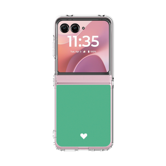 クリアケース［ オリジナル - 推し色ハート - グリーン ］