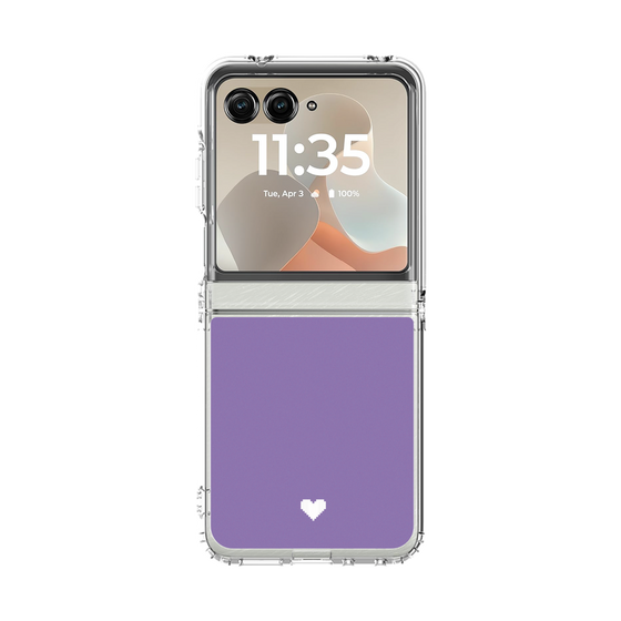 クリアケース［ オリジナル - 推し色ハート - パープル ］