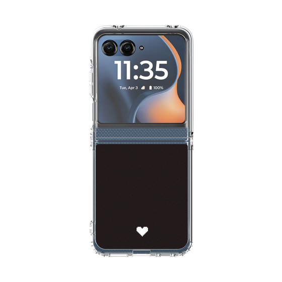 クリアケース［ オリジナル - 推し色ハート - ブラック ］