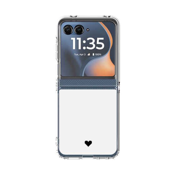 クリアケース［ オリジナル - 推し色ハート - ホワイト ］