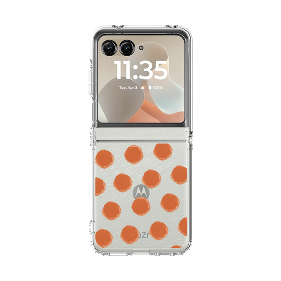 クリアケース［ オリジナル - 推し色水玉 - レッド ］