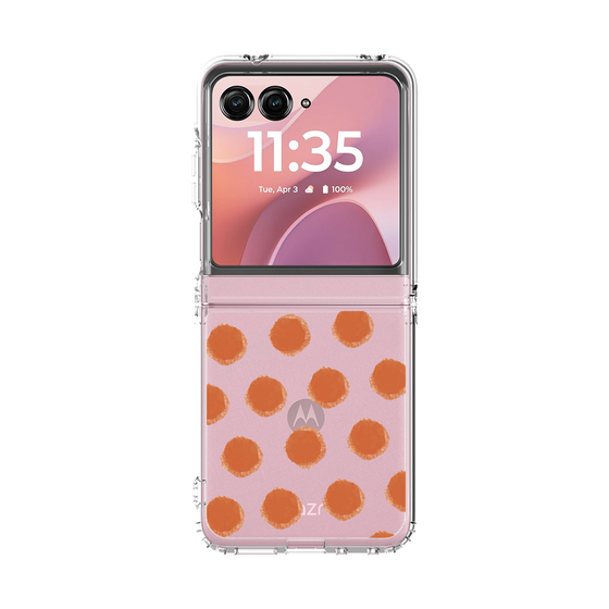 クリアケース［ オリジナル - 推し色水玉 - レッド ］