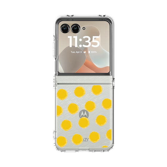 クリアケース［ オリジナル - 推し色水玉 - イエロー ］