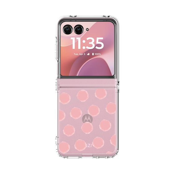 クリアケース［ オリジナル - 推し色水玉 - ピンク ］