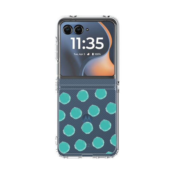 クリアケース［ オリジナル - 推し色水玉 - グリーン ］