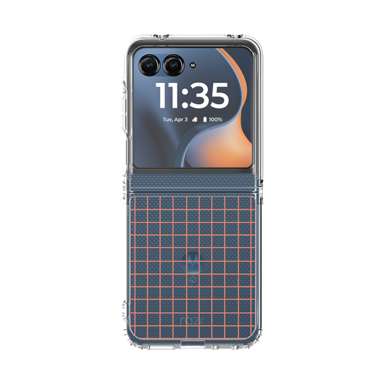 クリアケース［ オリジナル - 推し色チェック - オレンジ ］