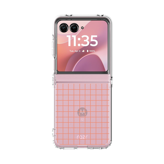 クリアケース［ オリジナル - 推し色チェック - オレンジ ］