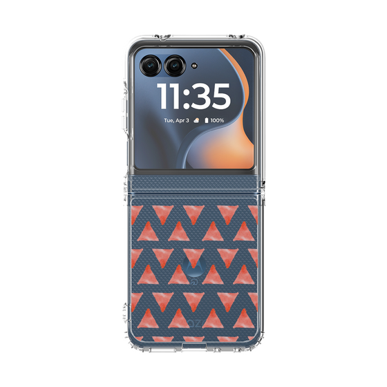 クリアケース［ オリジナル - 推し色三角 - レッド ］