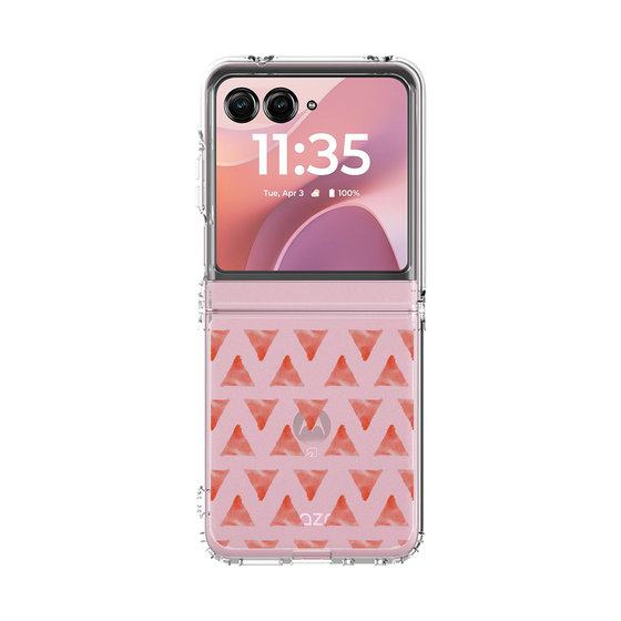 クリアケース［ オリジナル - 推し色三角 - レッド ］