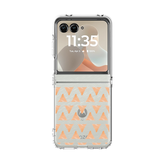 クリアケース［ オリジナル - 推し色三角 - オレンジ ］