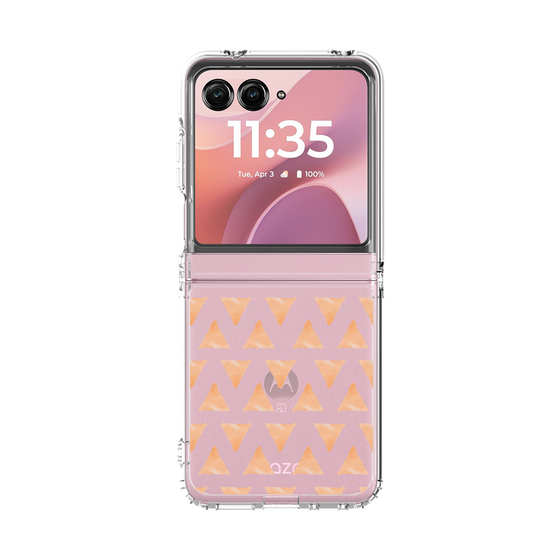 クリアケース［ オリジナル - 推し色三角 - オレンジ ］