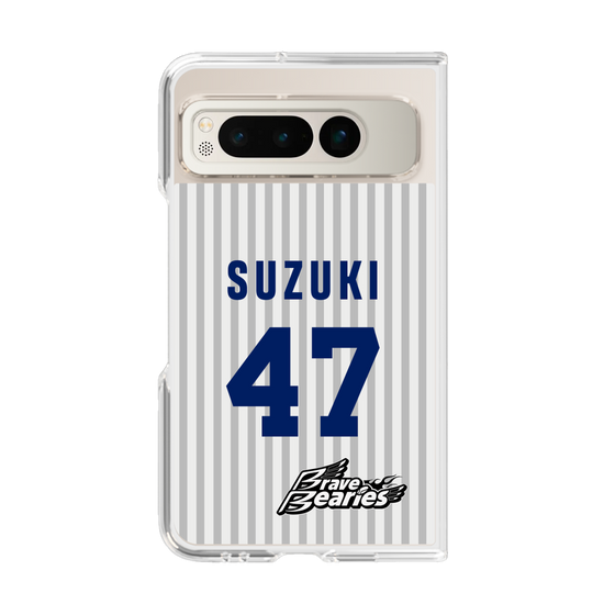 クリアケース［ 日本精工 - #47 SUZUKI - 縦縞ユニフォーム ］