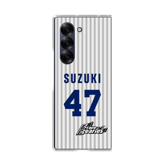 クリアケース［ 日本精工 - #47 SUZUKI - 縦縞ユニフォーム ］