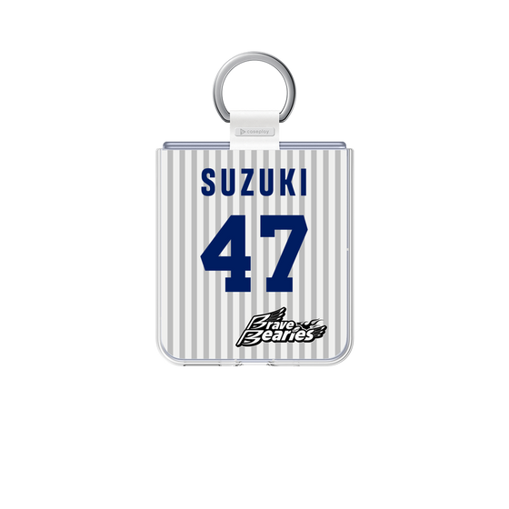 クリアケース［ 日本精工 - #47 SUZUKI - 縦縞ユニフォーム ］