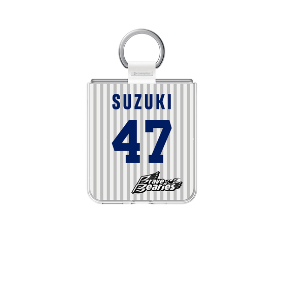 クリアケース［ 日本精工 - #47 SUZUKI - 縦縞ユニフォーム ］