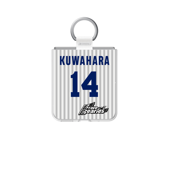 クリアケース［ 日本精工 - #14 KUWAHARA - 縦縞ユニフォーム ］