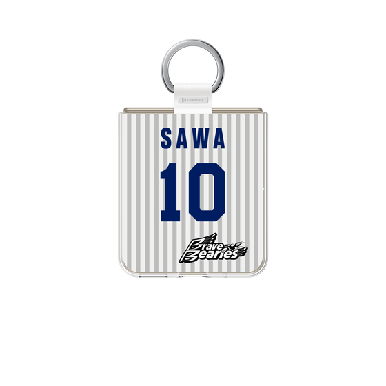 クリアケース［ 日本精工 - #10 SAWA - 縦縞ユニフォーム ］