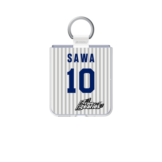 クリアケース［ 日本精工 - #10 SAWA - 縦縞ユニフォーム ］