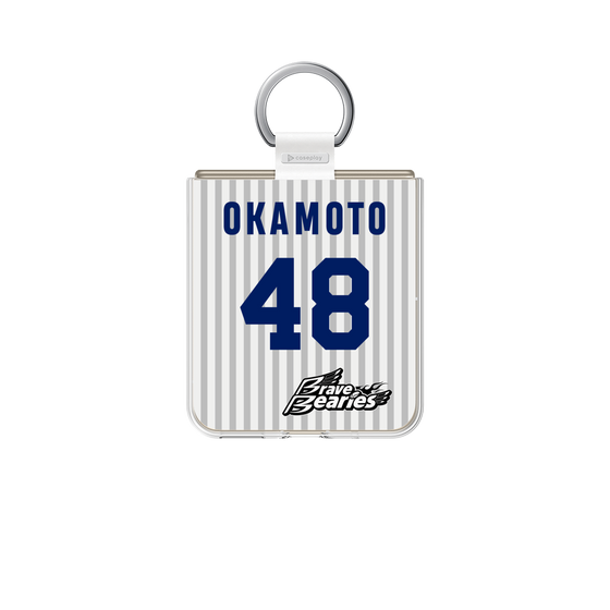 クリアケース［ 日本精工 - #48 OKAMOTO - 縦縞ユニフォーム ］