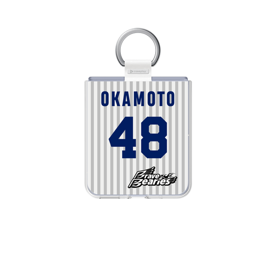 クリアケース［ 日本精工 - #48 OKAMOTO - 縦縞ユニフォーム ］